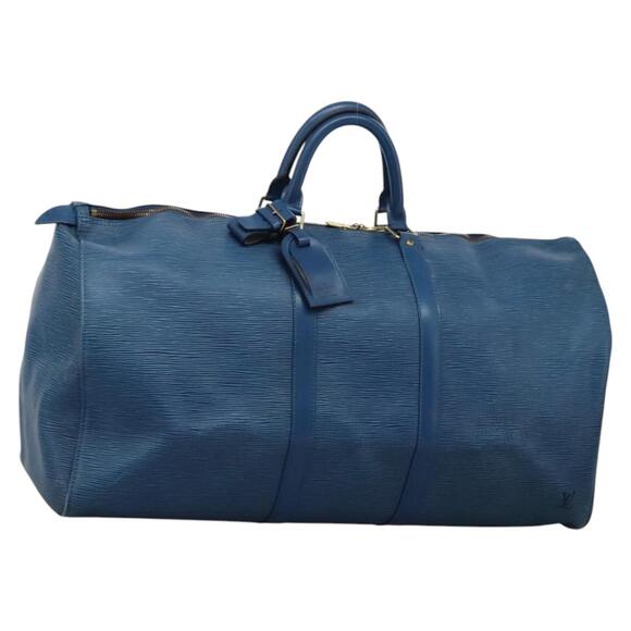 LOUIS VUITTON Epi Keepall 55 Boston Bag Toledo Blue M42955 - Picture 1 of 16
